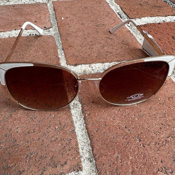 Oscar de la Renta Cat Eye Sunglasses Gold Brown Gradient Mod 3090 717 NEW main image 13